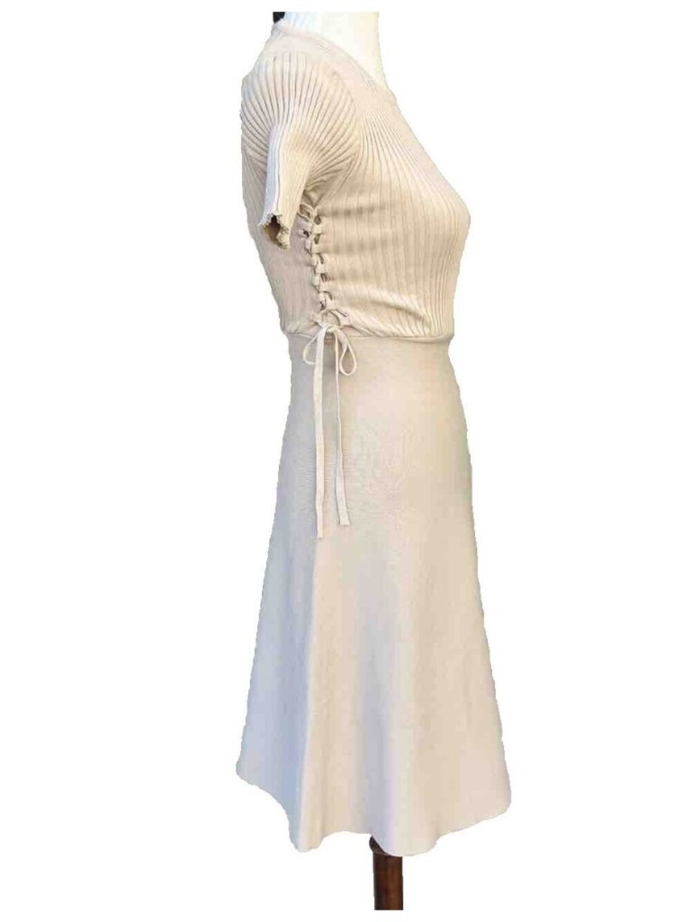 Haute Rogue Womens Side Lace-Up Fit & Flare Dress Size L - Picture 13 of 15